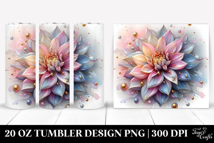 Shiny Dahlia 20 Oz Tumbler example image 1