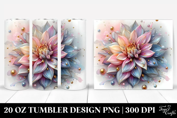 Shiny Dahlia 20 Oz Tumbler