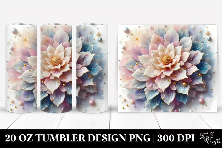 Shiny Dahlia 20 Oz Tumbler