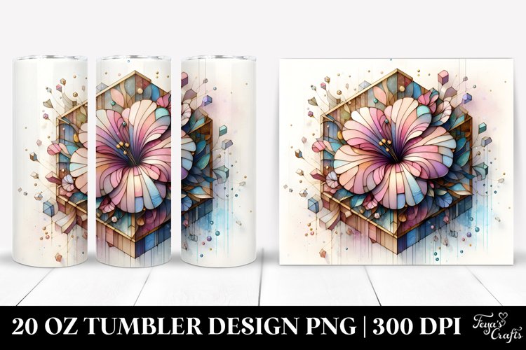 Stained Petunia 20 Oz Tumbler example image 1