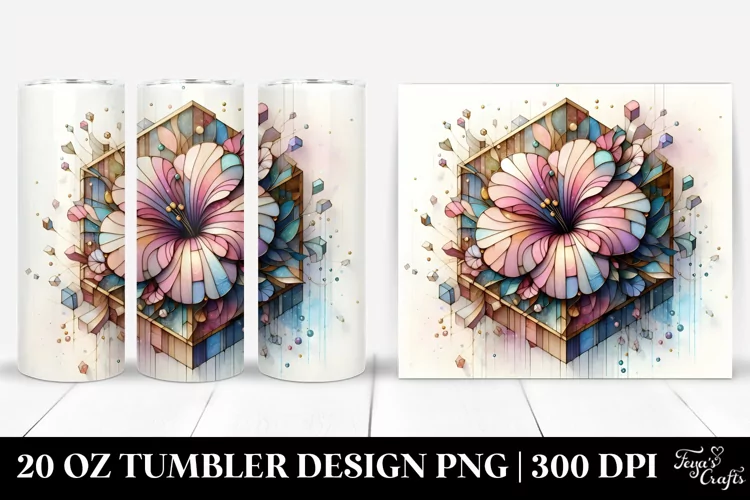 Stained Petunia 20 Oz Tumbler