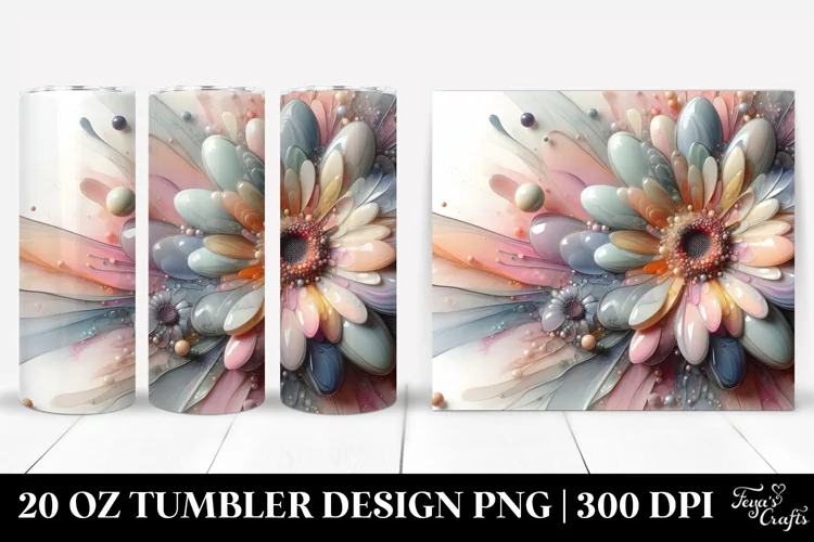 Stained Gerbera 20 Oz Tumbler