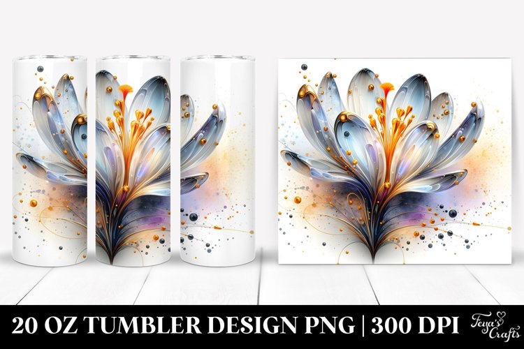 Abstract Glossy Crocus | 20 Oz Tumbler example image 1