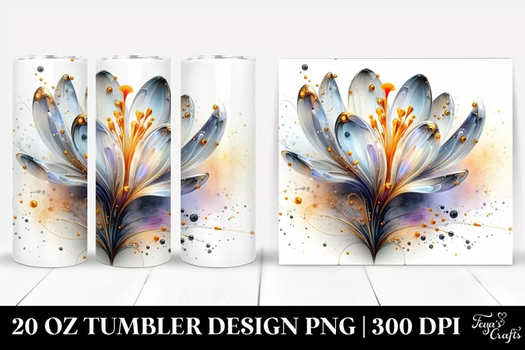 Abstract Glossy Crocus | 20 Oz Tumbler