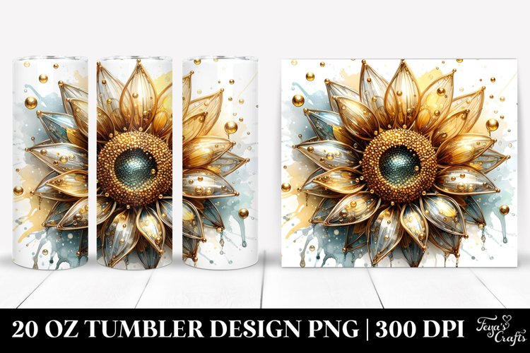 Sunflower Tumbler | 20 Oz Tumbler example image 1