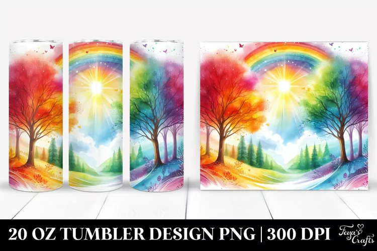 Colorful Trees Tumbler | 20 Oz Tumbler