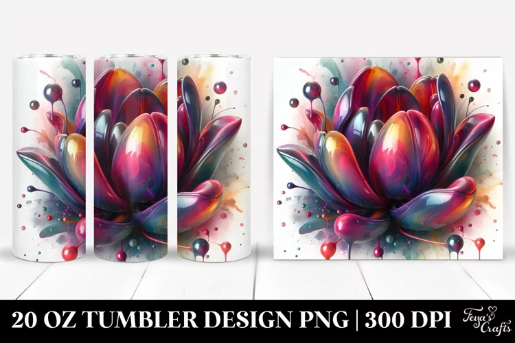 Glossy Tulip Tumbler | 20 Oz Tumbler