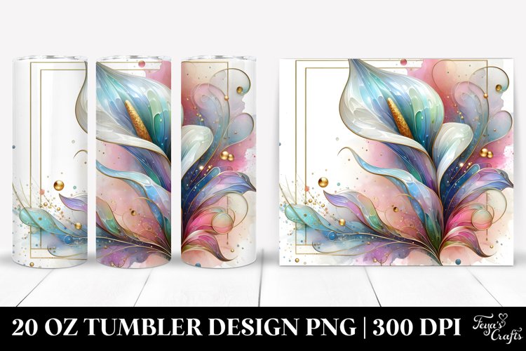 Stained Calla Lily 20 Oz Tumbler example image 1