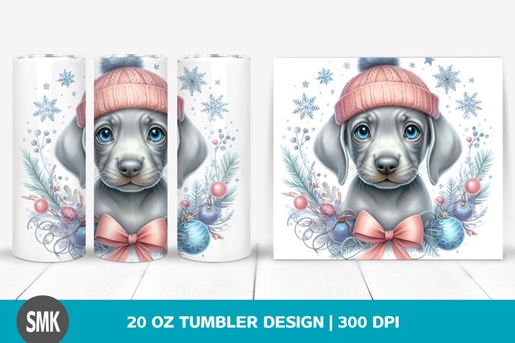 Watercolor Cute Baby Weimaraner | 20 oz Tumbler