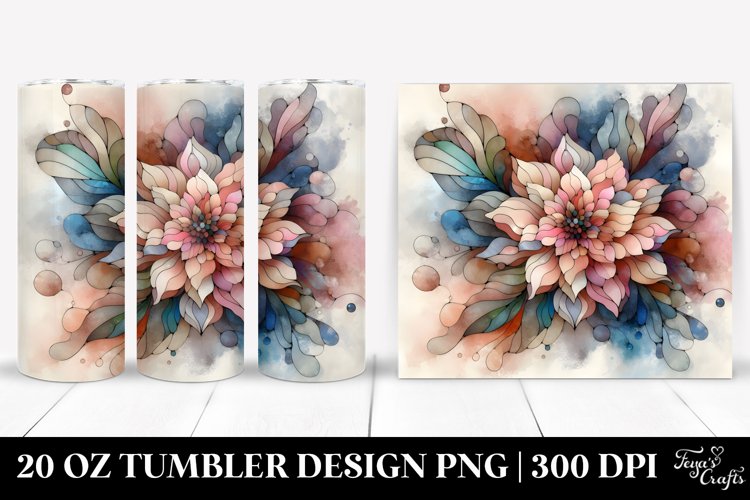 Abstract Pastel Wooden Carnation, Transparent 20 Oz Tumbler