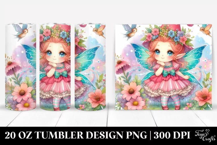 Colorful Cute Fairy Design | 20 Oz Tumbler