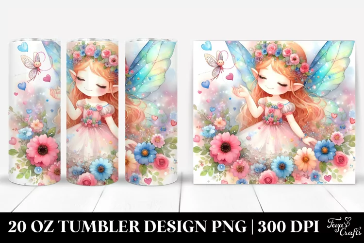 Colorful Cute Fairy Design | 20 Oz Tumbler