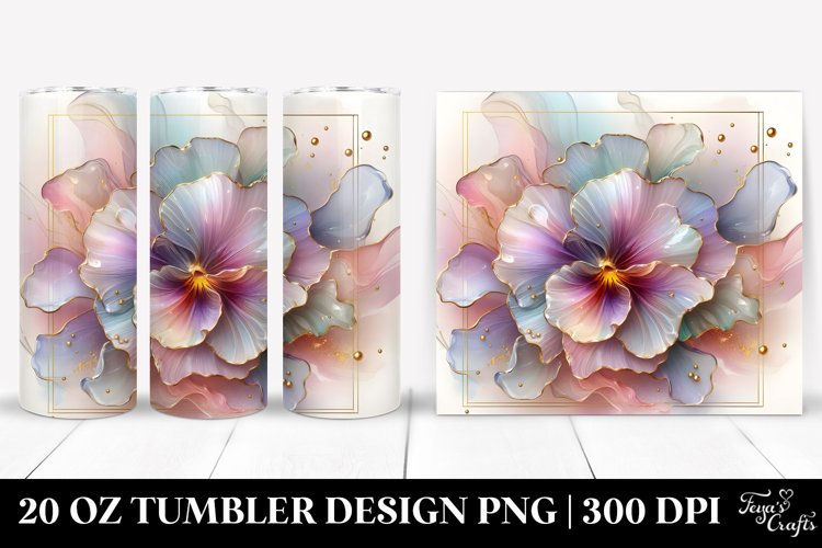 Shiny Pansy 20 Oz Tumbler example image 1