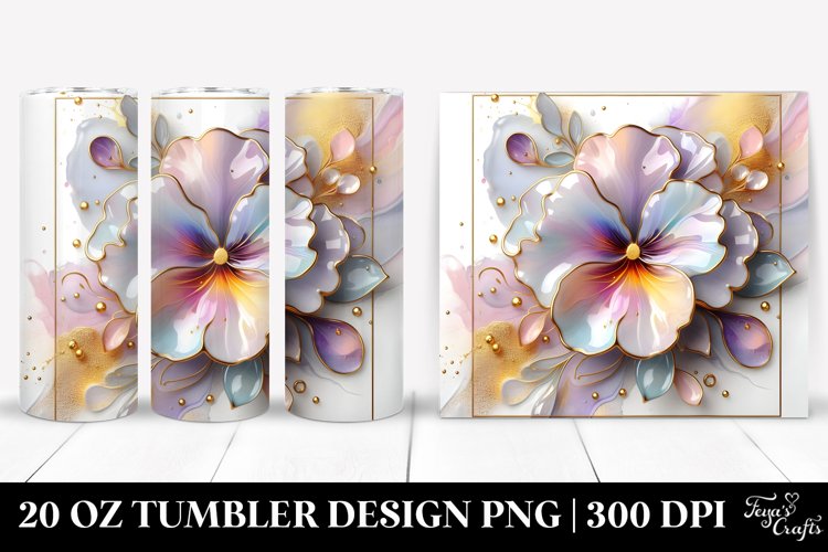 Shiny Pansy 20 Oz Tumbler example image 1