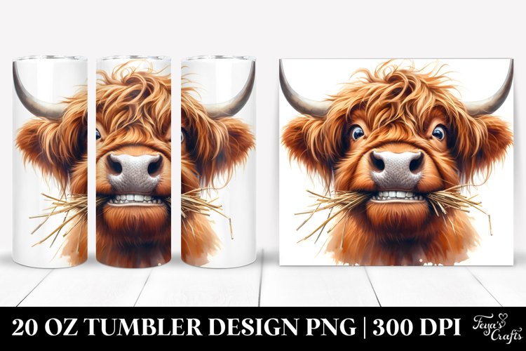 DISRESPECTFUL Highland Cow | 20 Oz Tumbler example image 1