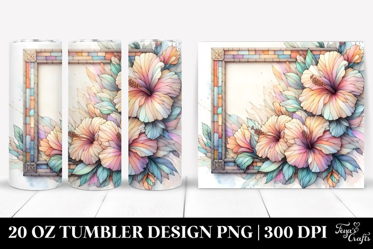 Stained Hibiscus 20 Oz Tumbler example image 1