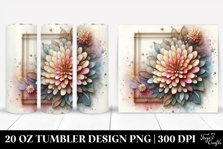 Stained Chrysanthemum 20 Oz Tumbler