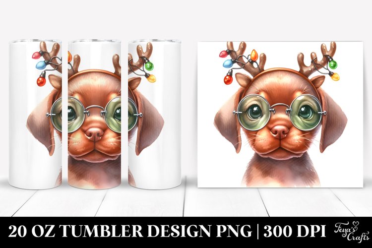Watercolor Vizsla with Snow Goggles, Transparent PNG example image 1