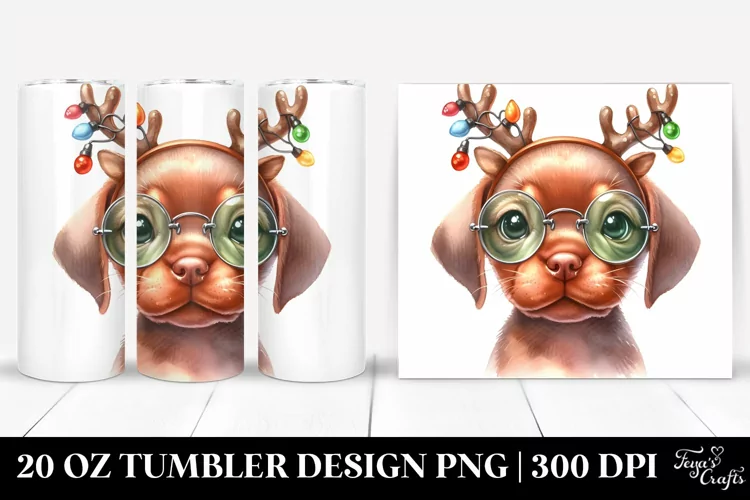 Watercolor Vizsla with Snow Goggles, Transparent PNG