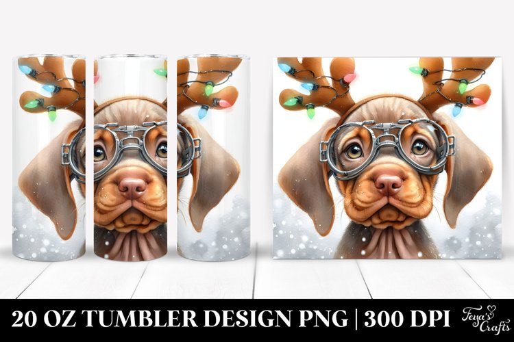 Watercolor Vizsla with Snow Goggles, Transparent PNG example image 1