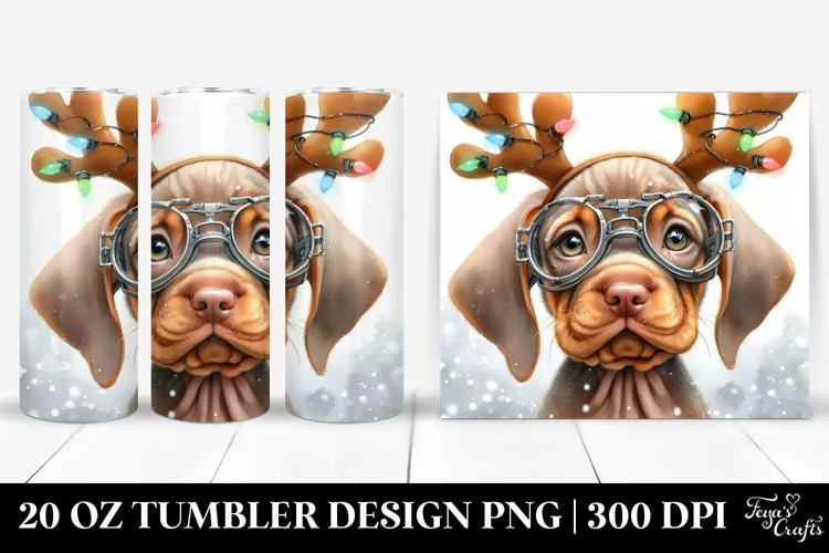 Watercolor Vizsla with Snow Goggles, Transparent PNG