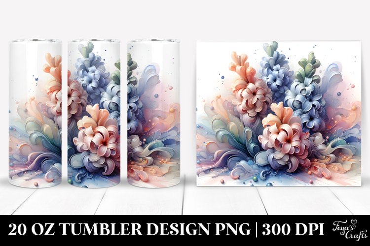 Abstract Glossy Hyacinth Clipart 20 Oz Tumbler