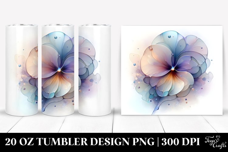Stained Pansy 20 Oz Tumbler example image 1