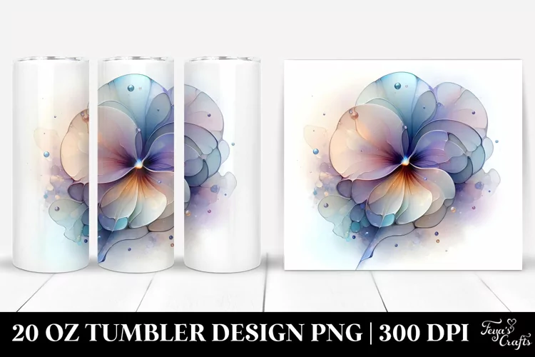Stained Pansy 20 Oz Tumbler