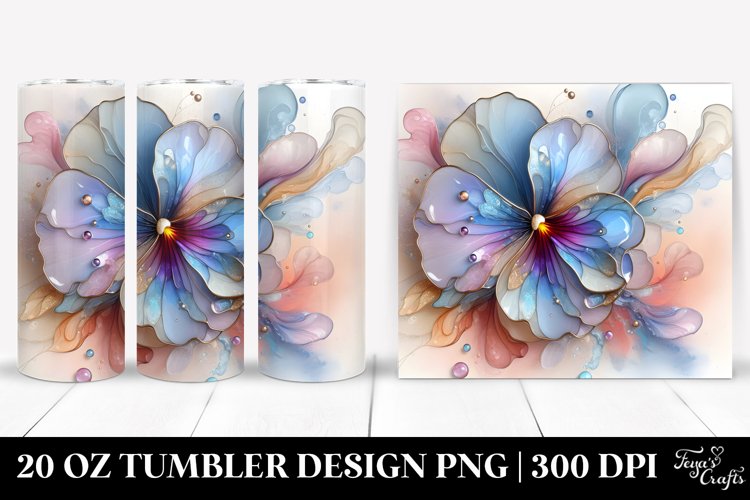 Stained Pansy 20 Oz Tumbler example image 1