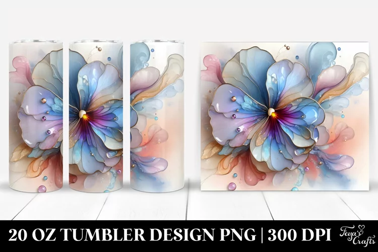 Stained Pansy 20 Oz Tumbler