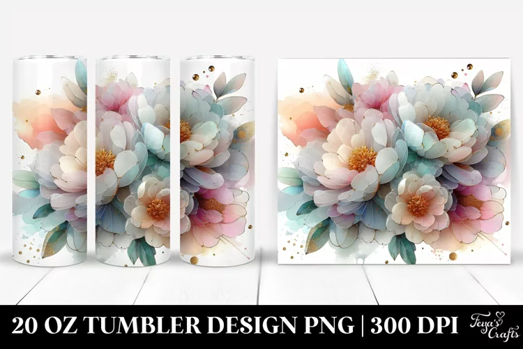 Glossy Peonies, High-Quality 20 Oz Tumbler