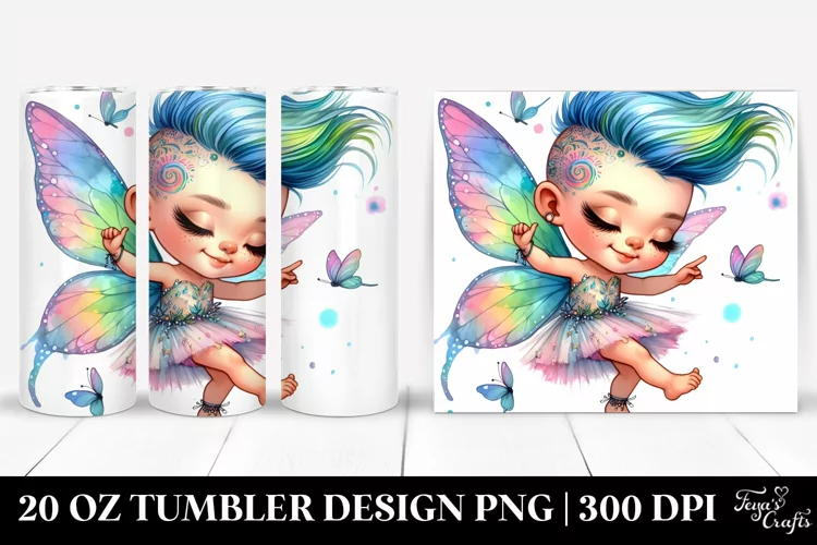 Cute Baby Fairy with Contempt, Transparent 20 Oz Tumbler