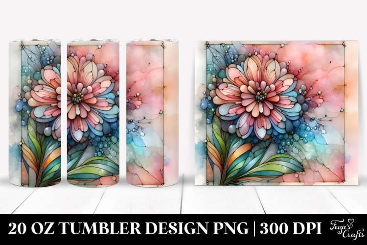 Glossy Zinnia, High-Resolution 20 Oz Tumbler example image 1