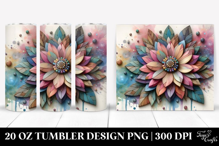 Glossy Zinnia, High-Resolution 20 Oz Tumbler example image 1