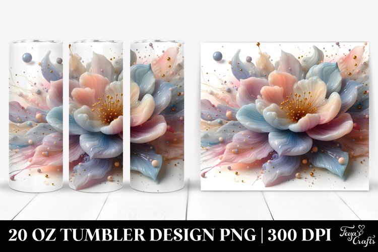 Abstract Glossy Anemone 20 Oz Tumbler example image 1