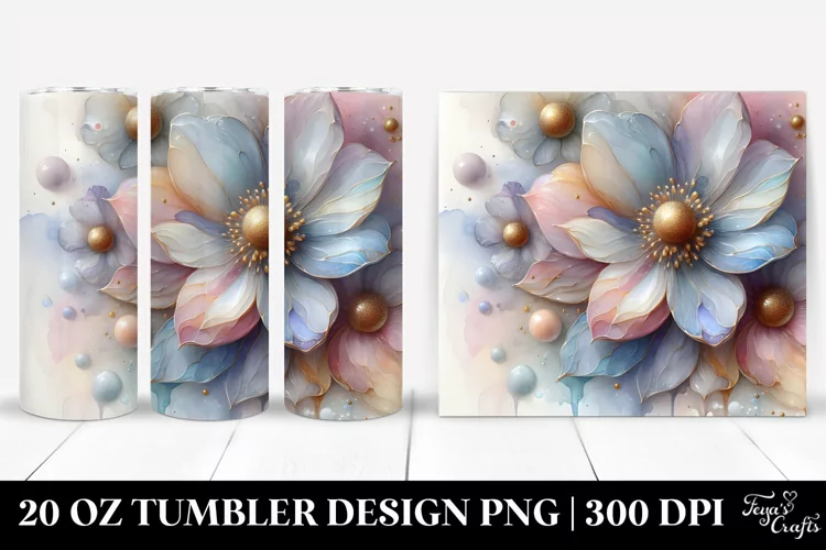 Abstract Anemone Made of , Watercolor 20 Oz Tumbler
