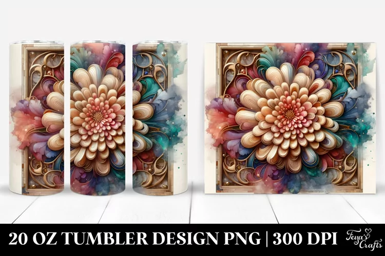 Shiny Chrysanthemum, Retro 20 Oz Tumbler