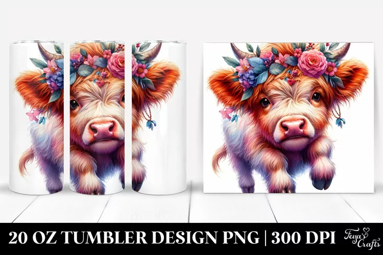 Baby Highlandcow with Cool Haircut 20 Oz Tumbler