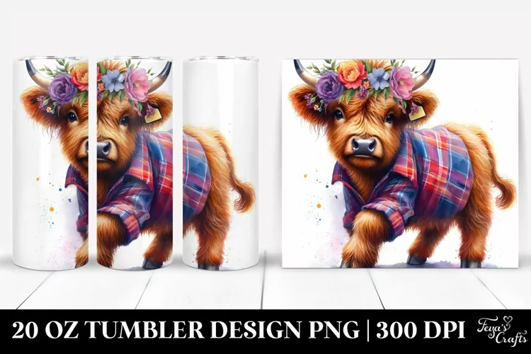 Baby Highlandcow with Cool Haircut 20 Oz Tumbler