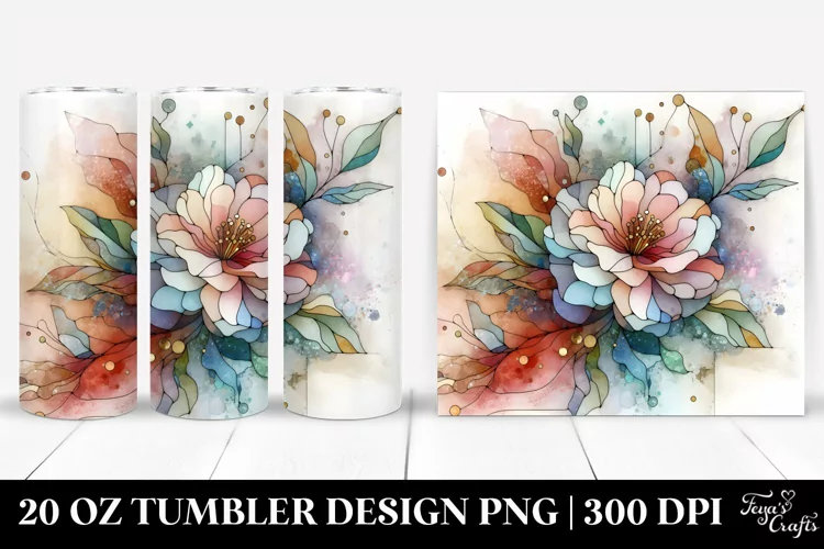 Abstract Wooden Camellia 20 Oz Tumbler