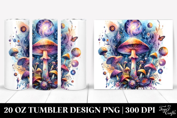 Magical Celestial Mushroom Clipart 20 Oz Tumbler