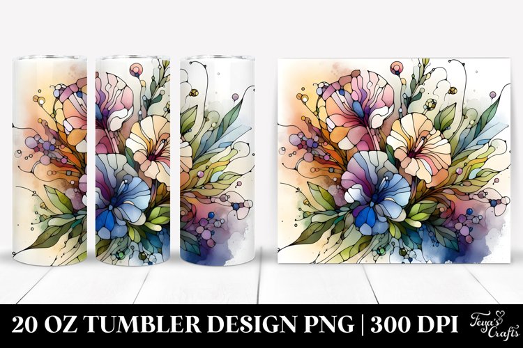 Stained Sweet Pea, Transparent 20 Oz Tumbler example image 1