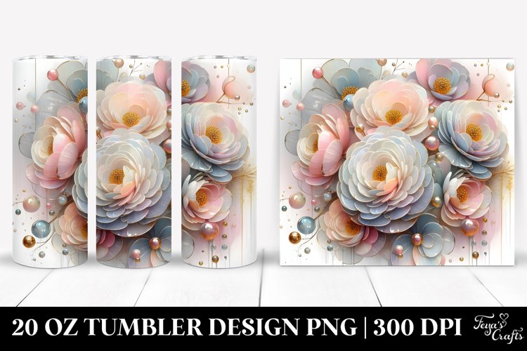 Glossy Ranunculus, Transparent 20 Oz Tumbler example image 1