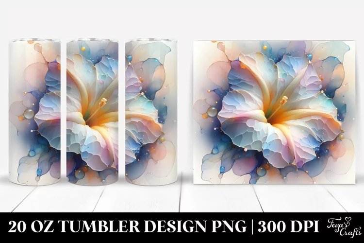 Glossy Morning Glory, Transparent 20 Oz Tumbler