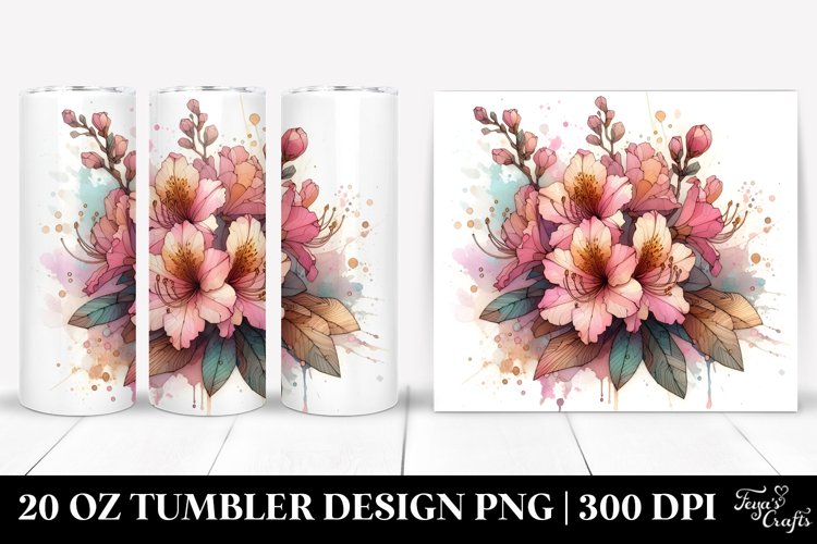 Wooden Rhododendron, Transparent 20 Oz Tumbler example image 1