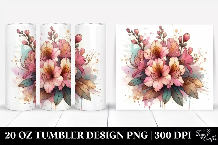 Wooden Rhododendron, Transparent 20 Oz Tumbler