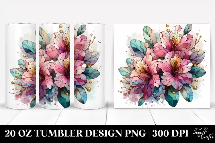 Wooden Rhododendron, Transparent 20 Oz Tumbler