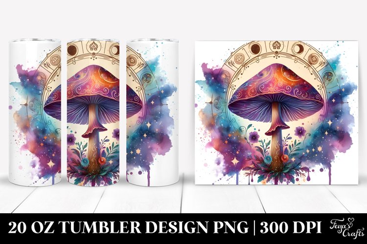 Magical Celestial Mushroom Clipart 20 Oz Tumbler