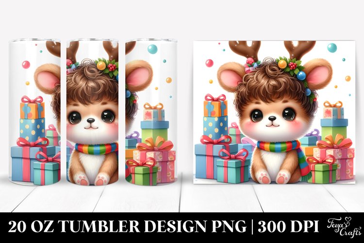 Vibrant Bichpoo with Reindeer Horns example image 1