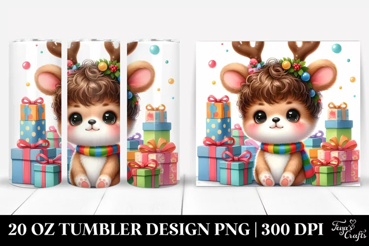 Vibrant Bichpoo with Reindeer Horns